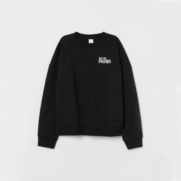 H&M Mon Paris Embellished Graphic Sweatshirt - Picture 4 of 12